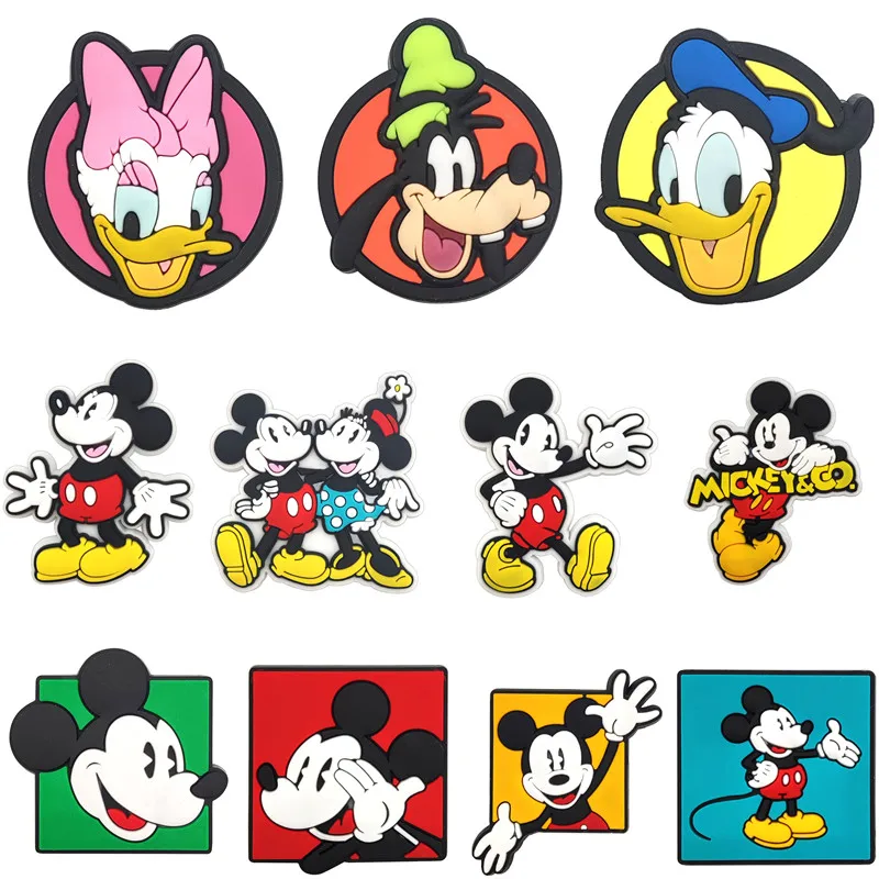 19pcs/SET New Mickey series for Cartoon Shoe Charms Accessories DIY Decoration for Classic Clog Kids Gifts