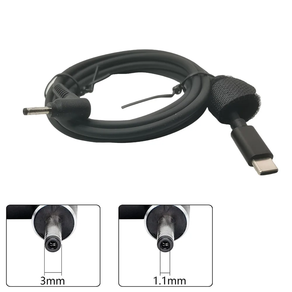 USB Type C to DC 3.0x1.1mm 3.0*1.1 Male Plug Converter PD Charging Cable Cord for Acer Aspire 19V Laptop Power Adapter 1.5m 5ft
