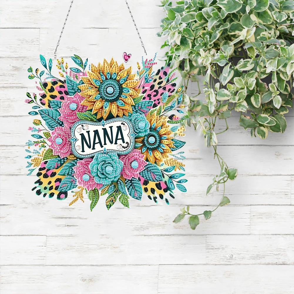 Flowers 2D Flat DIY Diamond Painting Set Diamond Art Pendant Home Wall Decor