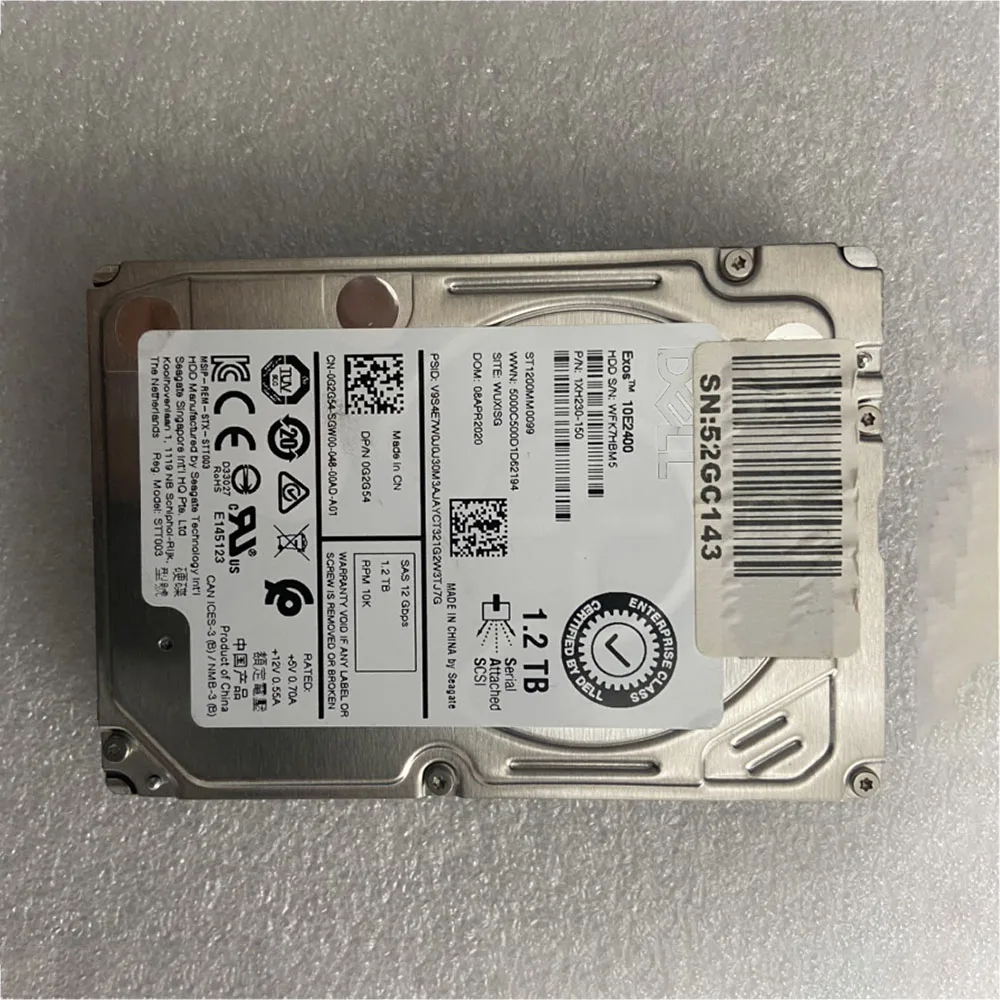 

1,2 ТБ для DELL ST1200MM0099 1,2 T 10K SAS 2,5 12G 0G2G54 R730 R740 сервер HHD