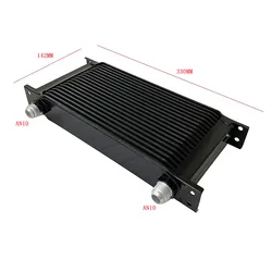 13/16/19/25Rows Oil Cooler British Type Car Engine AN10 Cooling Radiator Replacement Universal Cooler Aluminum