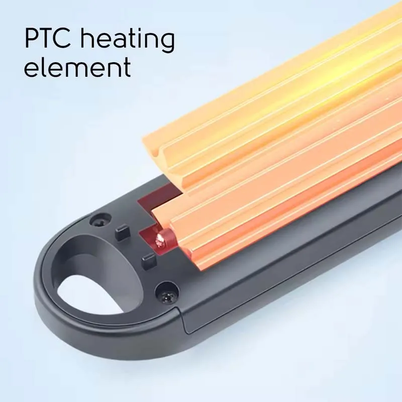 Ceramic Tourmaline Wide PTC Electric Hair Straightener Adjustable Heat Overheating Protection Portable Household
