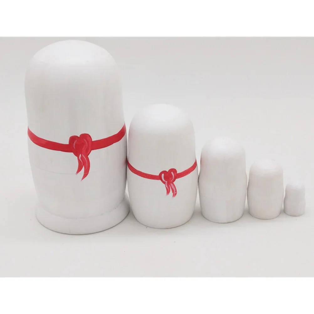 

5Pcs White Fortune Cat Nesting Russian Stacking Sets for Jewelry Storage Candy Decoration Collectibles Nesting Cat