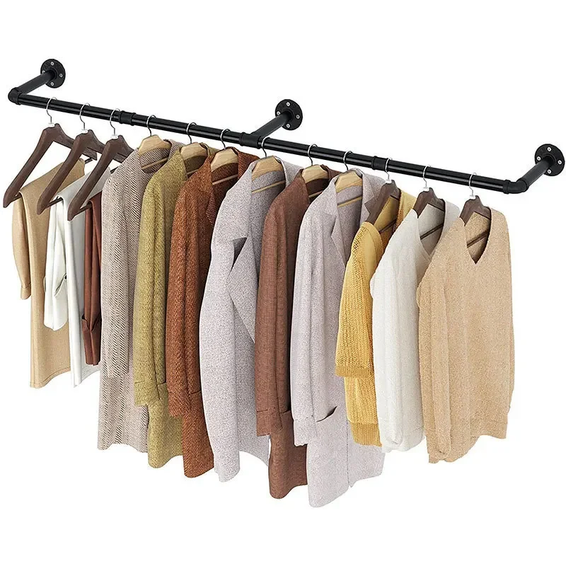 

Industrial Style Clothing Store on the Wall Hanger Shelf, Coat Racks