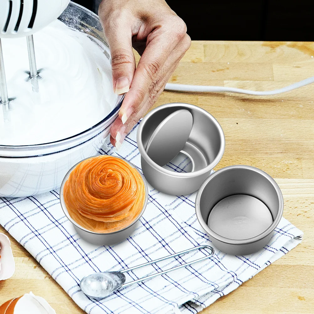 5 Pcs Aluminum Alloy Round Cake Molds Baking Pan Set Non stick Easy Release Perfect for Individual Fruit Pumpkin Pies Pot Pies