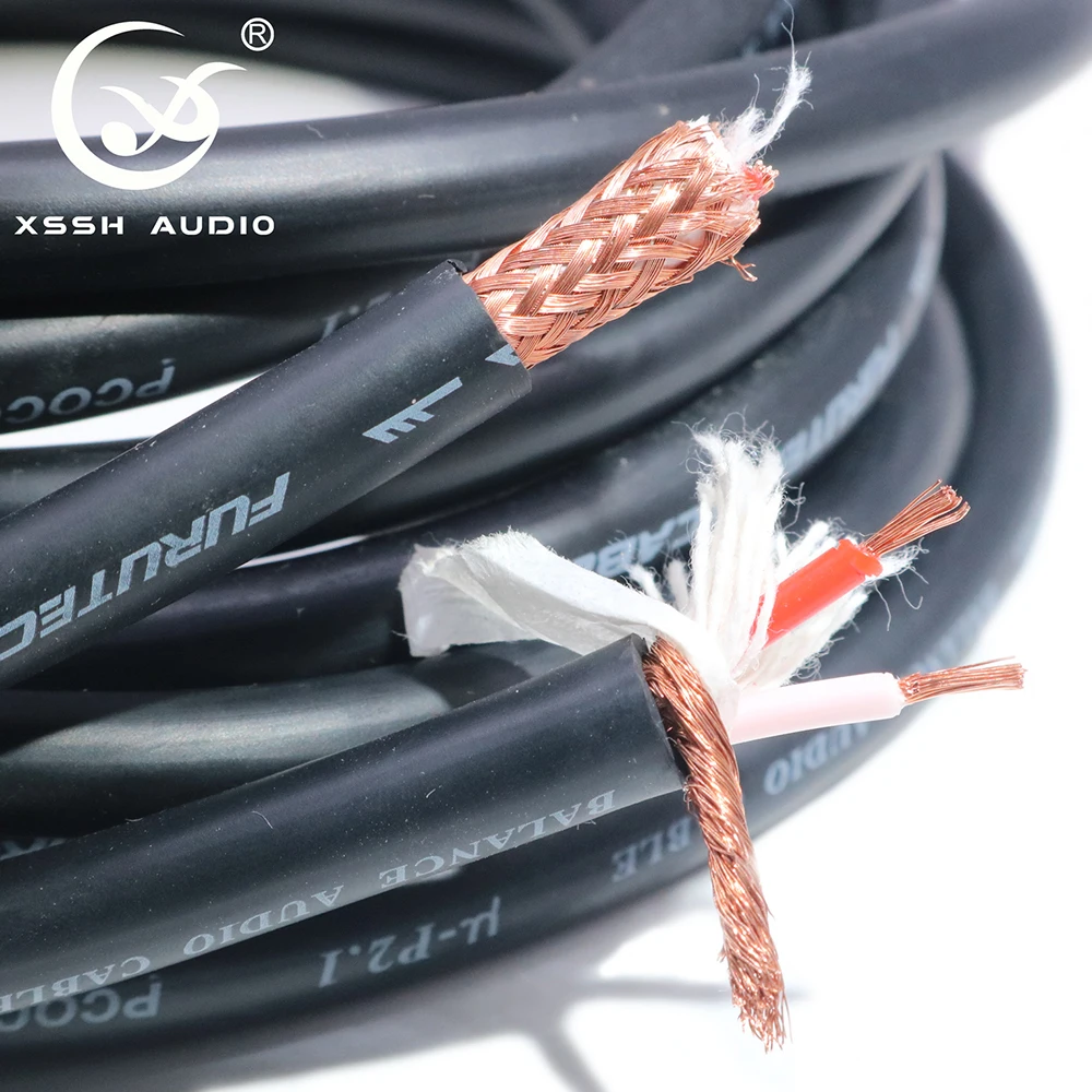 خطوط الإشارة مرحبا نهاية HIFI XSSH لتقوم بها بنفسك OEM ODM مكبر كهربائي 8 مللي متر ألفا سلسلة μ-P2.1 PCOCC موصل التوازن الصوت سلك الحبل الكابلات