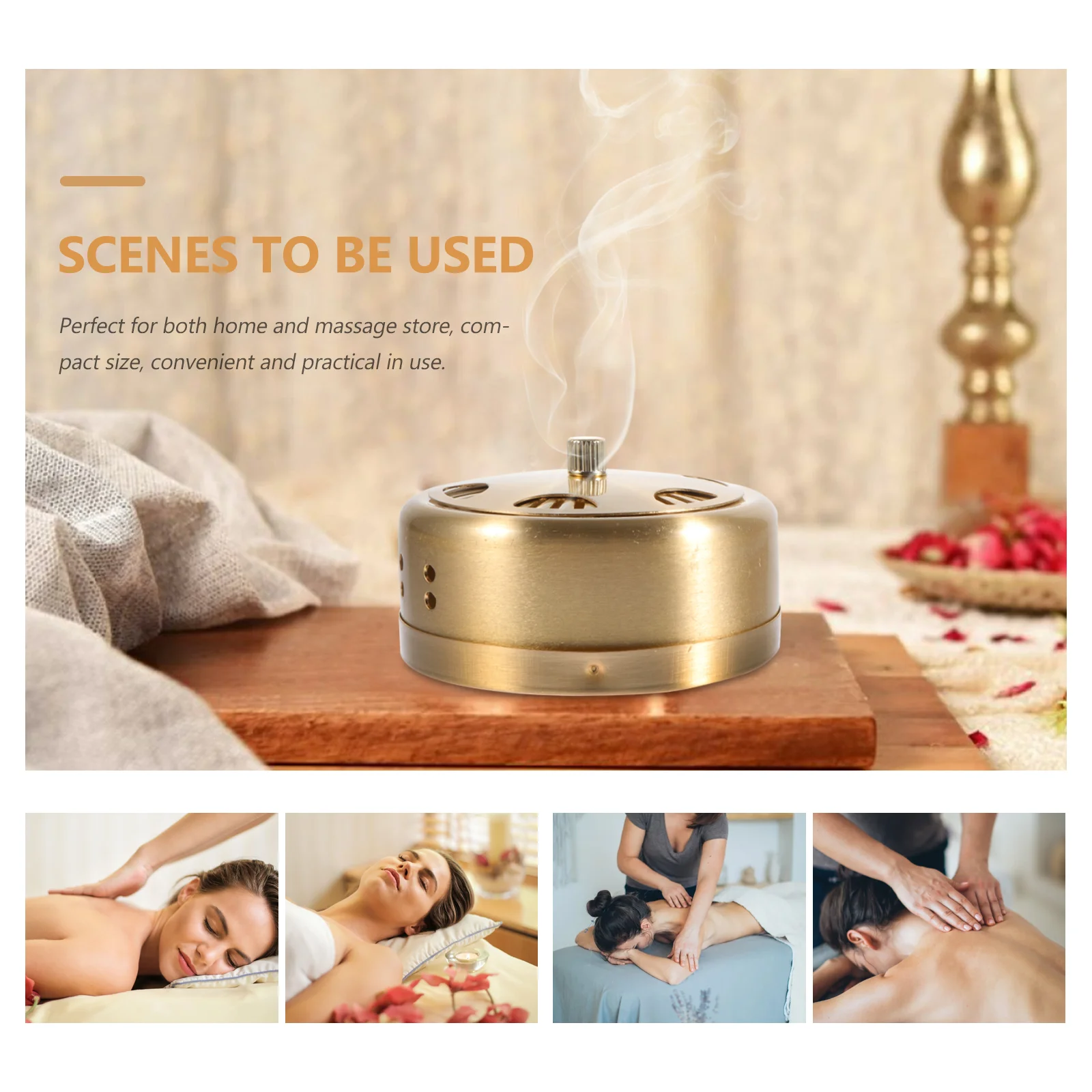 Copper Material Moxibustion Device Moxa Rolls Case Anti Scald Box Creative Massager Tool Massage Relaxation Moxa Burner