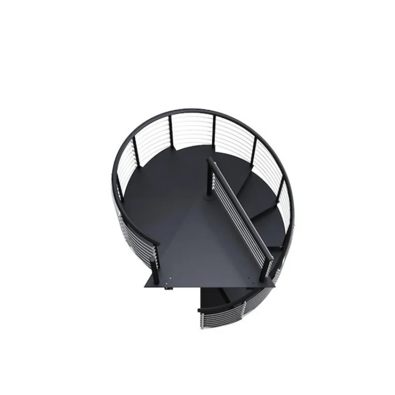 10 0.Zhang.Custom.EKOO Modern Customizable Outdoor Prefabricated Stair Design Metal Indoor Circular Staircase