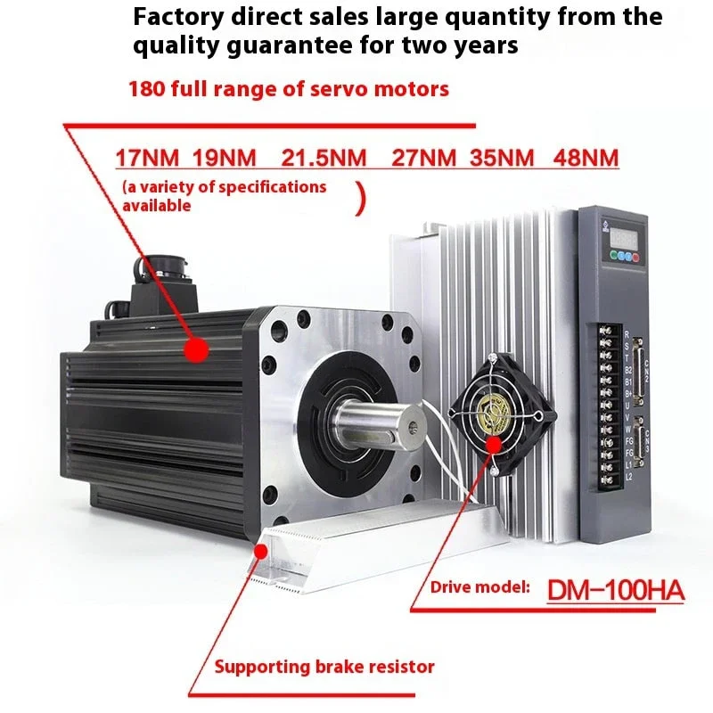 Industrial 4KW To 10KW 380Volt AC Servo Motor Actuator 2000R/Min Permanent Magnet For Robots & CNC Machines Pneumatic Parts