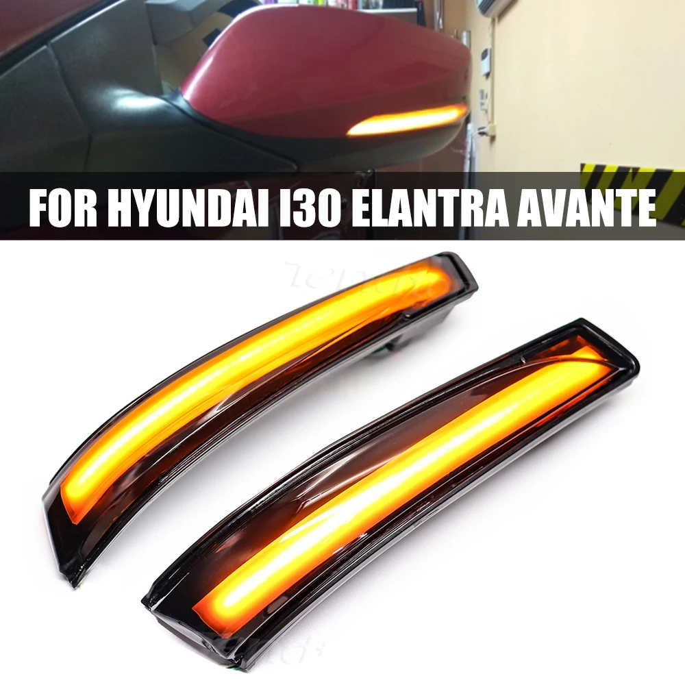 Clignotant dynamique pour Hyundai i30 GD, 2 pièces, indicateur de miroir latéral, lampe clignotante LED, 2011 2012 2013 2014 2015 2016