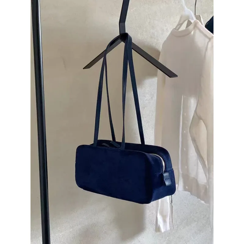 

Замшевая сумка через плечо, горизонтальная сумка Boston, женская сумка через плечо большой вместимости