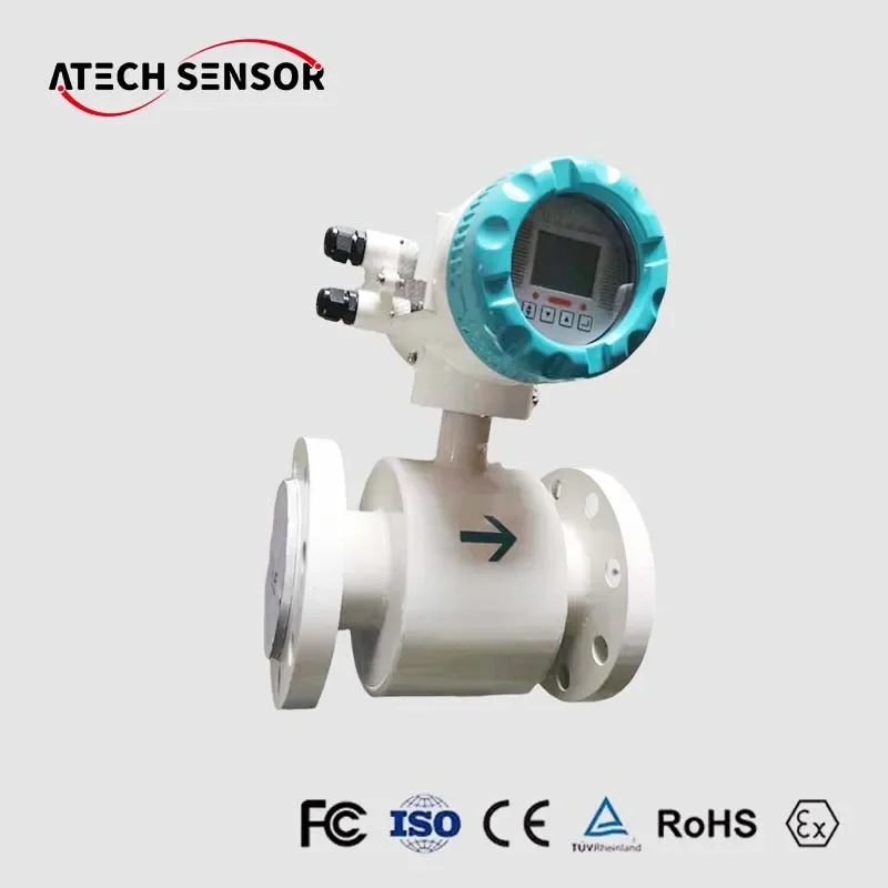 Atech OEM FL301 series clamp on magnetic flow meter, China low price 4-20ma output electromagnetic flowmeter