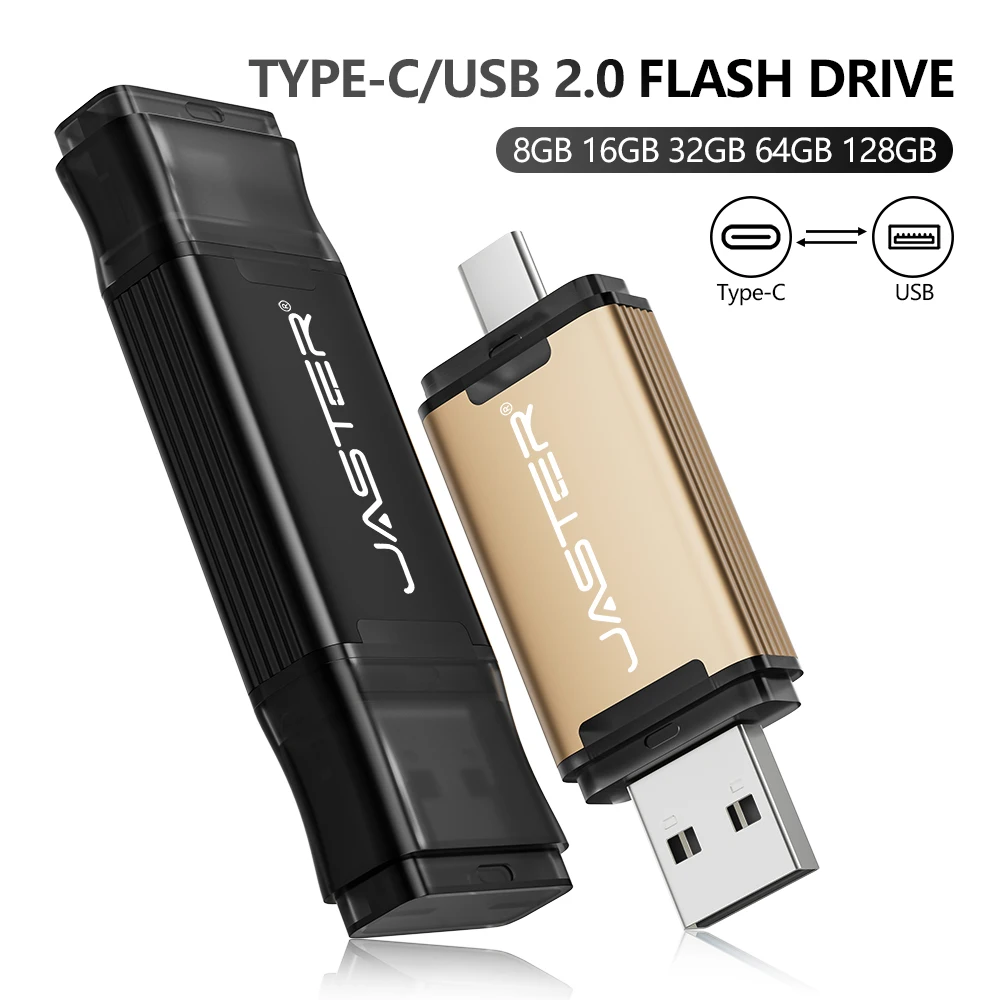 

Металлическая USB-флеш-накопитель JASTER, 128 ГБ, бизнес-подарок, 64 ГБ TYPE-C, USB 2 в 1, флэш-накопитель, 32 ГБ, красная USB-флеш-накопитель, 16 ГБ, 8 ГБ