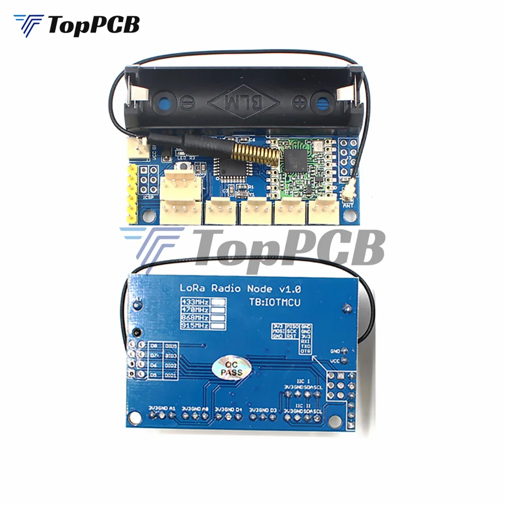 433MHz/868MHz/915MHz LoRa Radio Node V1.0 V2.0 2.4G Wireless Module RFM95 RFM98 SX1276 SX1278 for Arduino ATmega328P 3.7-12V