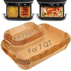Large Rectangle Air Fryer Disposable Paper Liners Non-stick 31cm Oven Airfryer Parchment Baking Paper For Ninja Cooking Basket