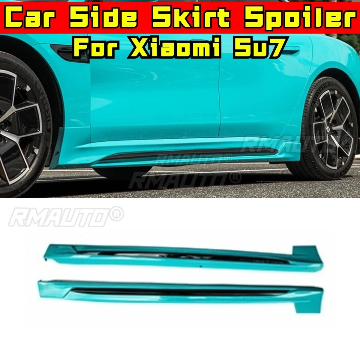 

Car Side Skirt Lip Spoiler Extension Diffuser Guard Apron For Xiaomi Su7 Car Side Skirt Splitter Blue Black Car Accessories