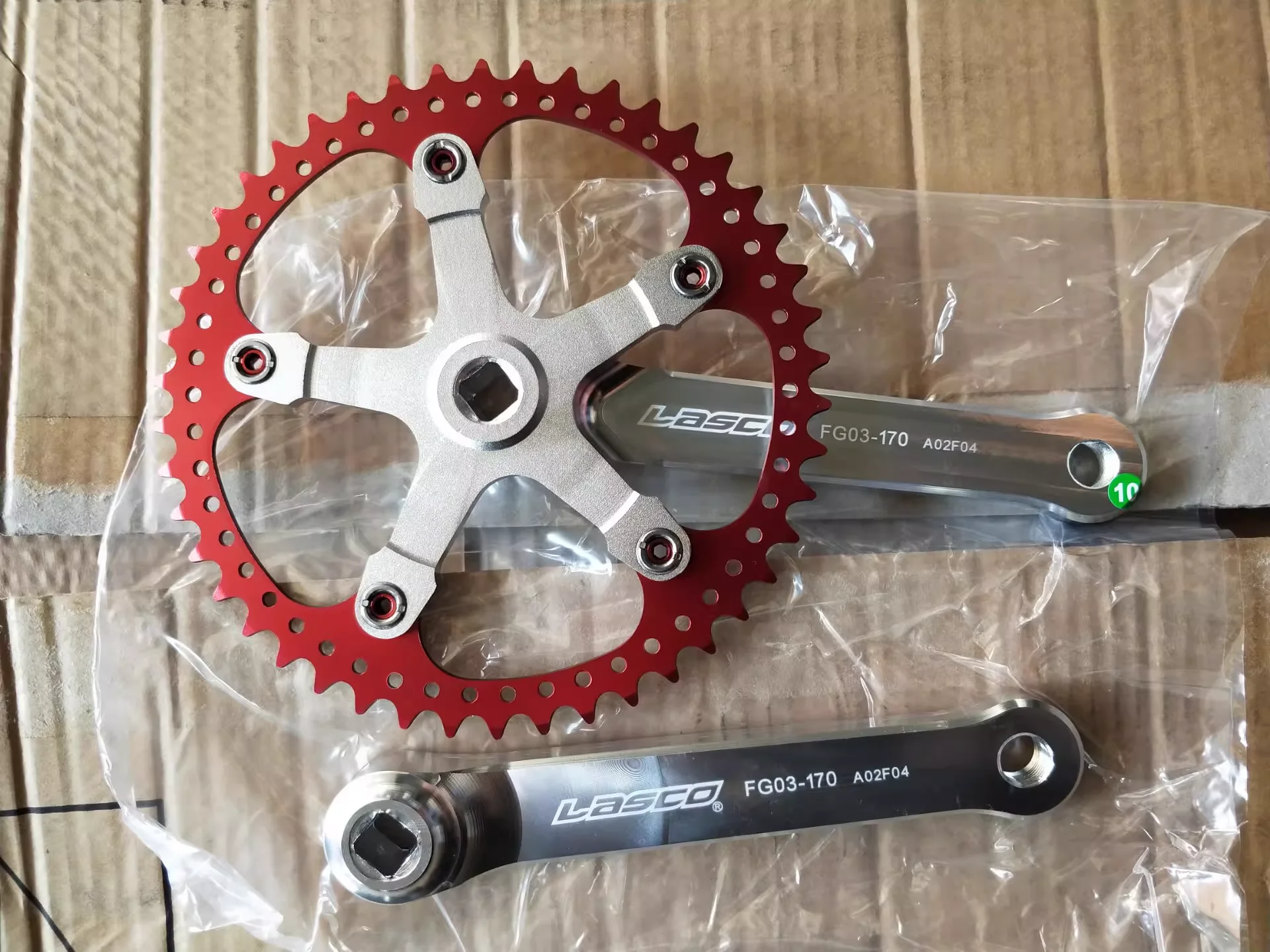 

High End Ultralight Single Speed 46T 170mm Crankset CHAINWHEEL For LASCO Electric Bike Tricycle Folding Fixie's Beach Crusiers