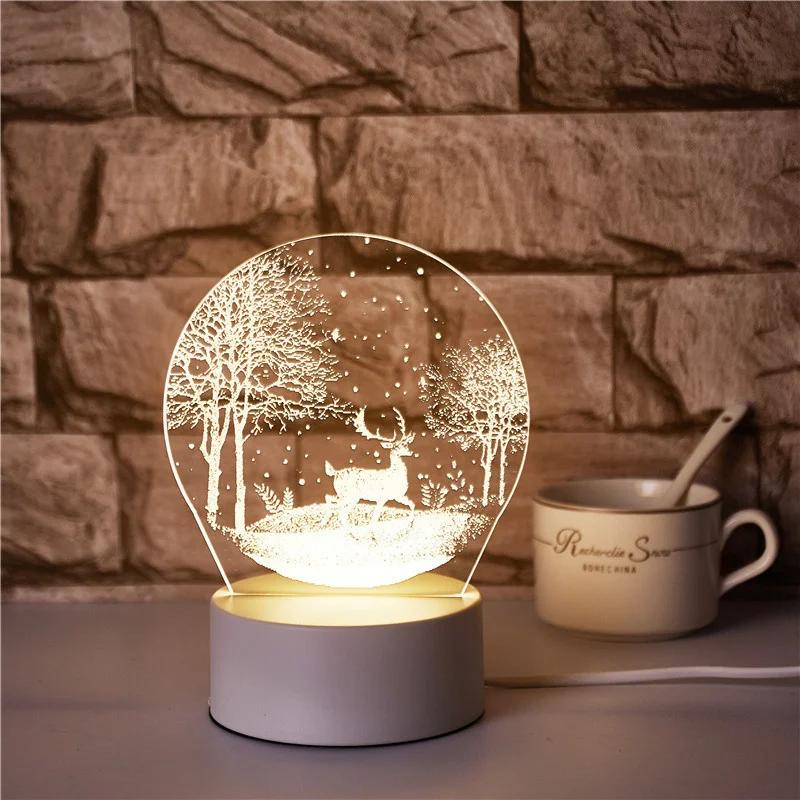 

USB plug 3D Acrylic LED Neon Night Light - Bedroom Bedside Table Ornament for Birthday & Valentine's Day Ambiance