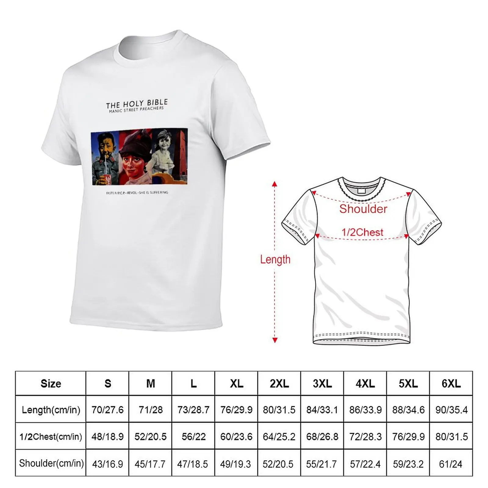Manic Street Preachers - The Holy Bible singles T-Shirt t shirt man plain t shirts for man graphic tees T-Shirt