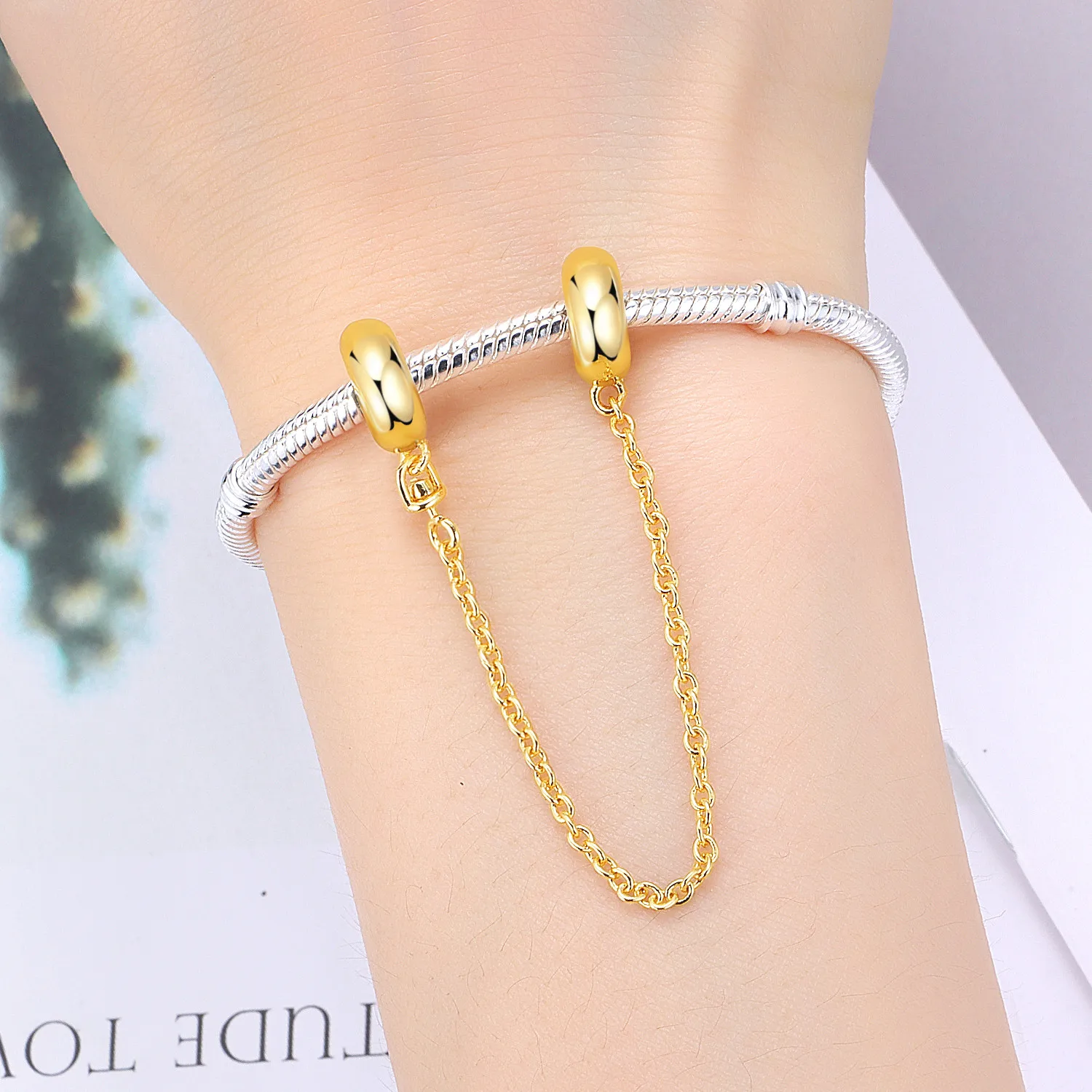 925 Sterling Silber Zirkon Pfirsichherz Ewiger Schmetterling Sicherheitskette Passend für Original-Armband DIY Schmuck-Befestigungs-Charm 2026 – Detail 36