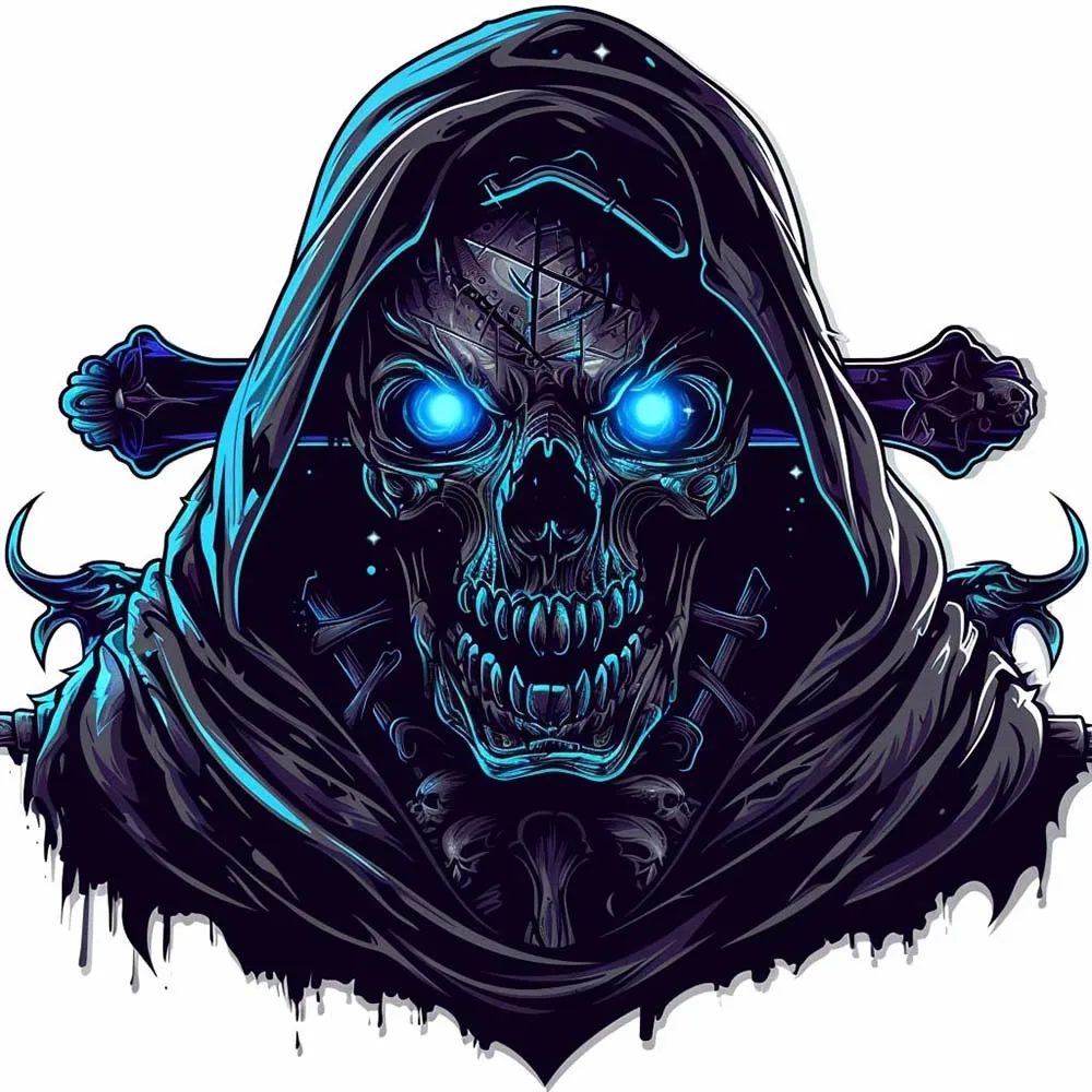 

Creative Skeleton Car Stickers Motorcycle Electric Car Stickers Personalized Decoration Scratch Covering Treatment Stickers