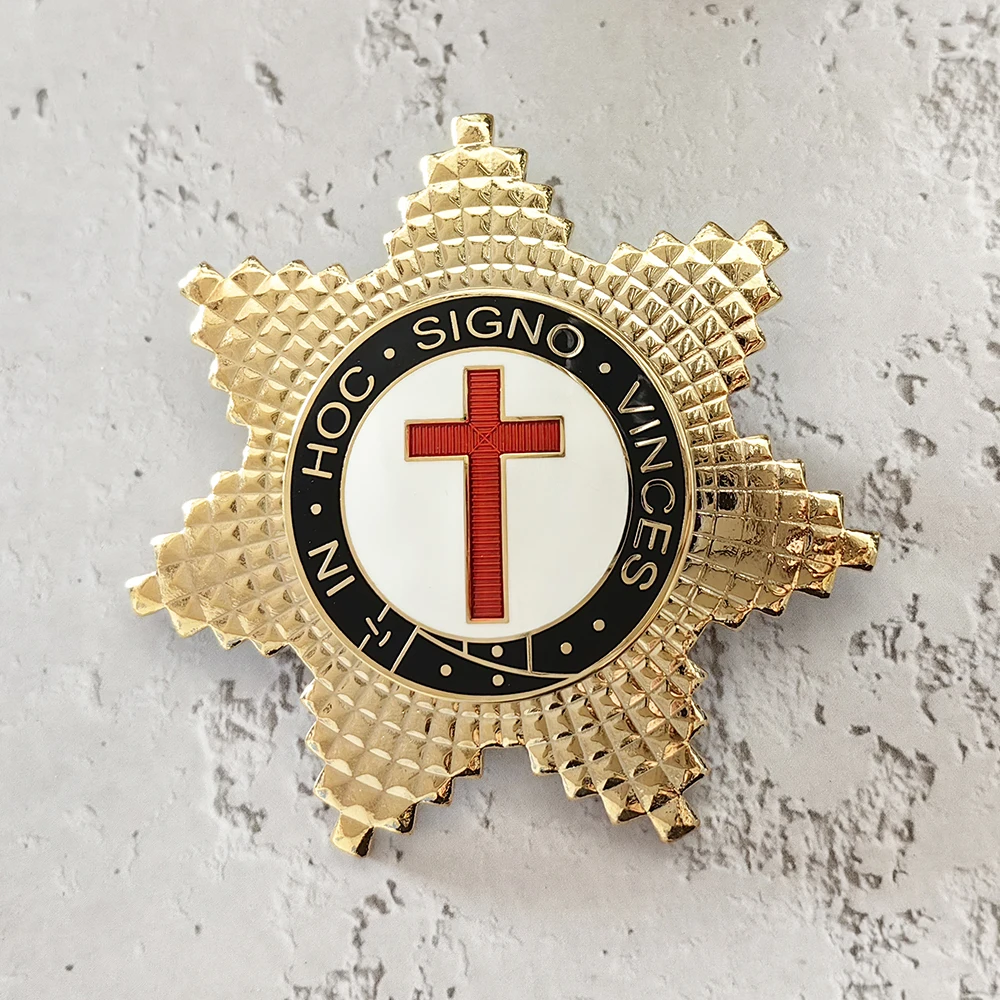 Masonic Lapel Pins Badge Mason Freemason Gold Badge Order of the Red Cross  Size 6.3cm Exquisite Souvenirs  Accessories