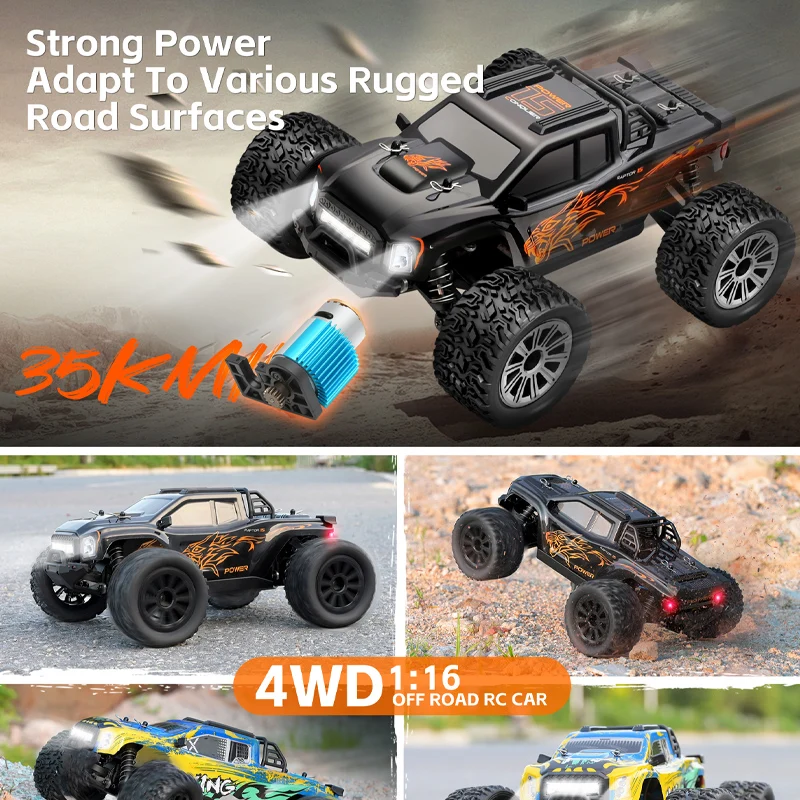 

Wltoys 164018 1/16 Gladiat 4WD Remote Control Car- High Speed RC Off-Road Truck 2.4GHz Electric Racing Buggy for Adults and Kids