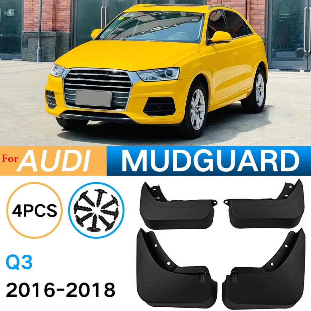 

4PCS Car Mud Flaps For Audi Q3 2016 2017 2018 Mudguard Splash Guards Fender Mudflaps Auto Accessories