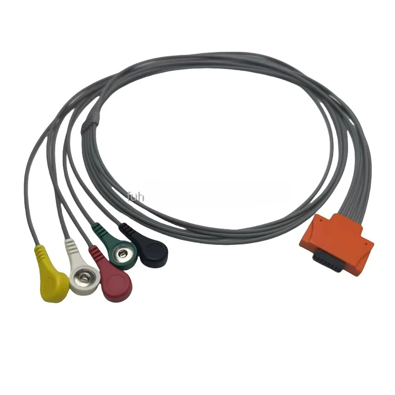

Compatible Cardiac Dynamic ECG Cable 5 Lead Snap IEC