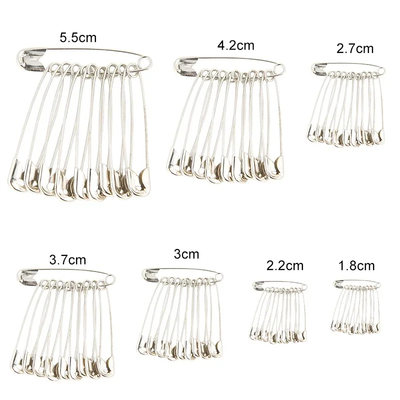 KRABALL 100Pcs Safety Pins Stainless Steel Pin For Clothes Positioning Marks Clothing And Jewelry Making Accessories Tool