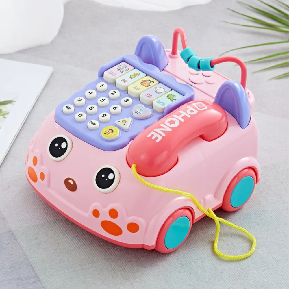 Abs bebê telefone simulação quebra-cabeça piano do bebê música luz voz multifuncional máquina de aprendizagem eletrônica presentes aniversário