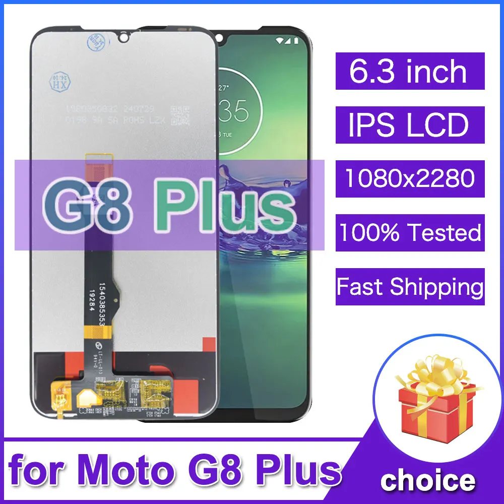 For Motorola Moto G8 Plus LCD display touch screen digitizer full assembly mobile phone LCD screen replacement repair parts