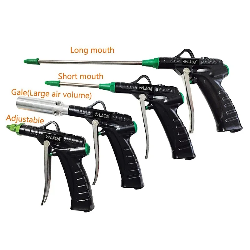 LAOA Aluminum Alloy Pneumatic Blow Gun High Pressure Dust Blower Nozzle Cleaning Tool for Compressor Portable Cleaning Supplies