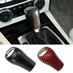 ABS Car Gear Shift Handle Sleeve Cover Trim Stripe Fit For Mercedes Benz A C E G Class SLK CLS W204 W212 Accessories