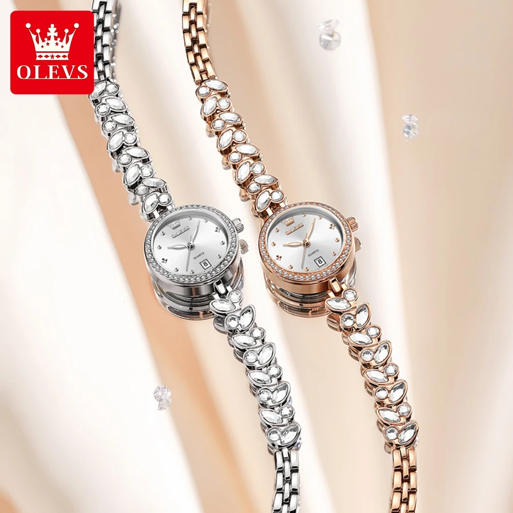 OLEVS 5679 Romance Woman Wristwatch Light Night Artisanal Ingenuity Original Quartz Movement Luminous Waterproof Watch For Woman