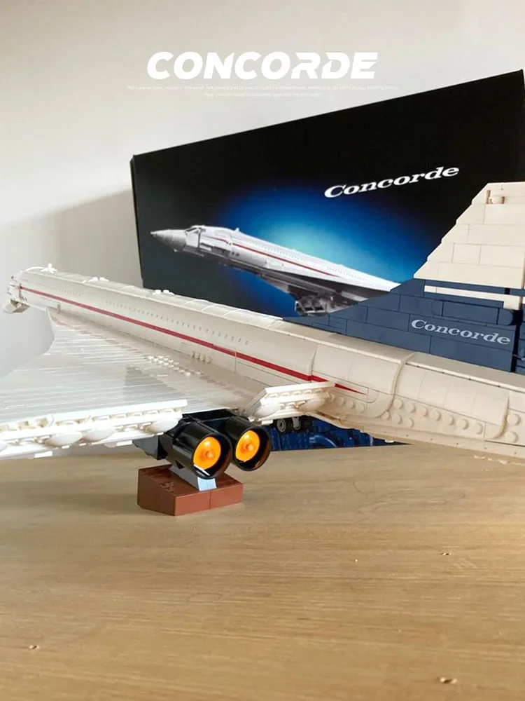 2083PCS Airbus Concorde Building Kit World’s first supersonic Airliner Aviation Space 10318 Shuttle Blocks Brick Toys Kids Gifts