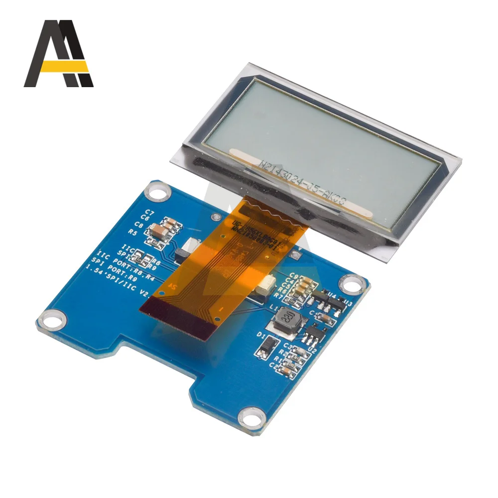 1.51 inch 3.3V Transparent OLED Display Module plug-in 24pin LCD Screen SSD1309 128*64 display+adapter board 7-pin SPI/IIC