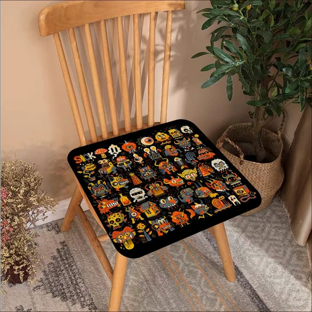 Mexico Day Of The Dead Cushion Mat Tie Rope Dining Chair Cushion Circular Decoration Seat For Office Desk Cushions Home Decor