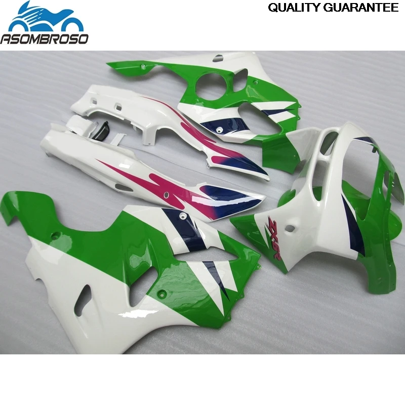 Top Quality Bodyworks for Kawasaki Ninja ZX6R fairing kit 1994-1997 green white plastic fairing set zx6r 94 95 96 97 04