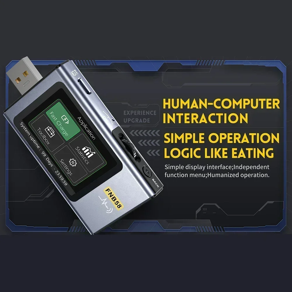 Imagem -04 - para Fnirsi Fnb58 Usb Testador de Tensão Medidor de Detecção de Corrente Multímetro de Energia Usb 428v 7a para Eletricista Suprimentos Acessórios