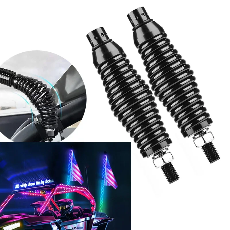 1/2Pcs Whip Light Spring Antenna Spring Mounting Quick Release Barrel Spring Base for Can-Am Maverick X3 for Atv Boat Offroad