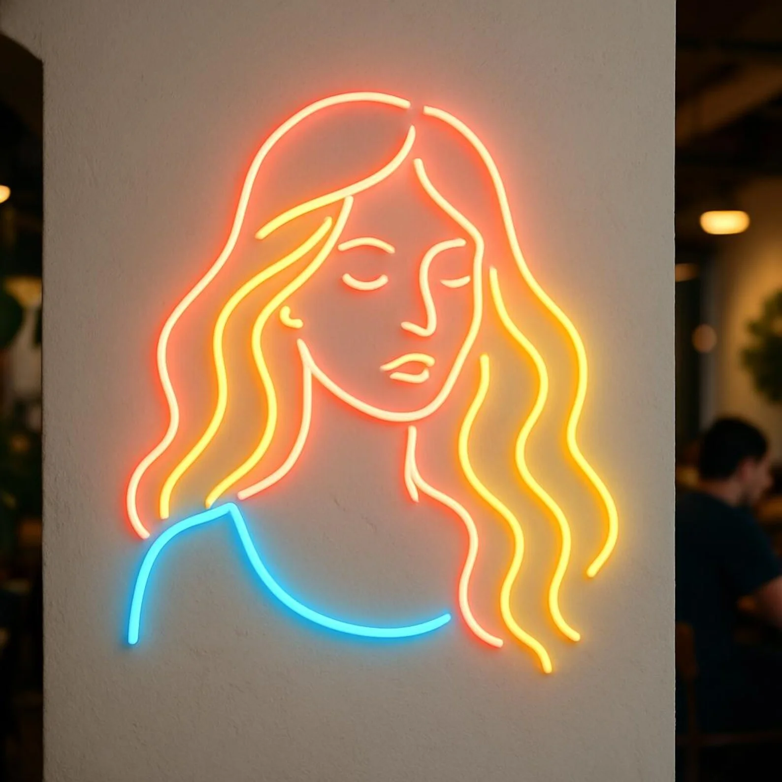 Girl with Luxurious Hair Neon Sign, Hairdresser Light, Beauty Salons Led Sign,Gift Idea Hairdresser