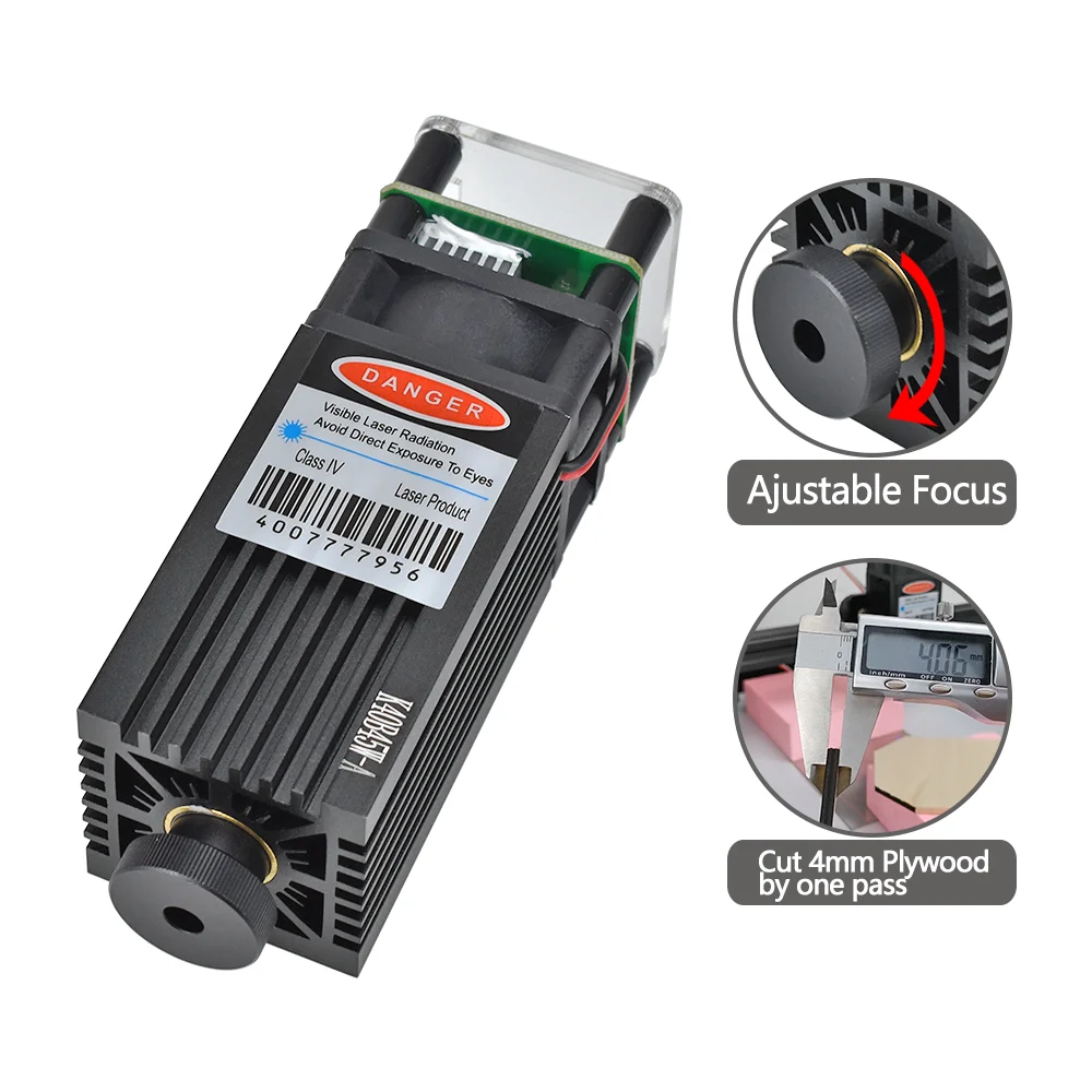 Laser Module Head 5W Focusable for CNC Laser Marking Printing Cutting Engraving Writing Machine Engraver DIY Wood Working Tools