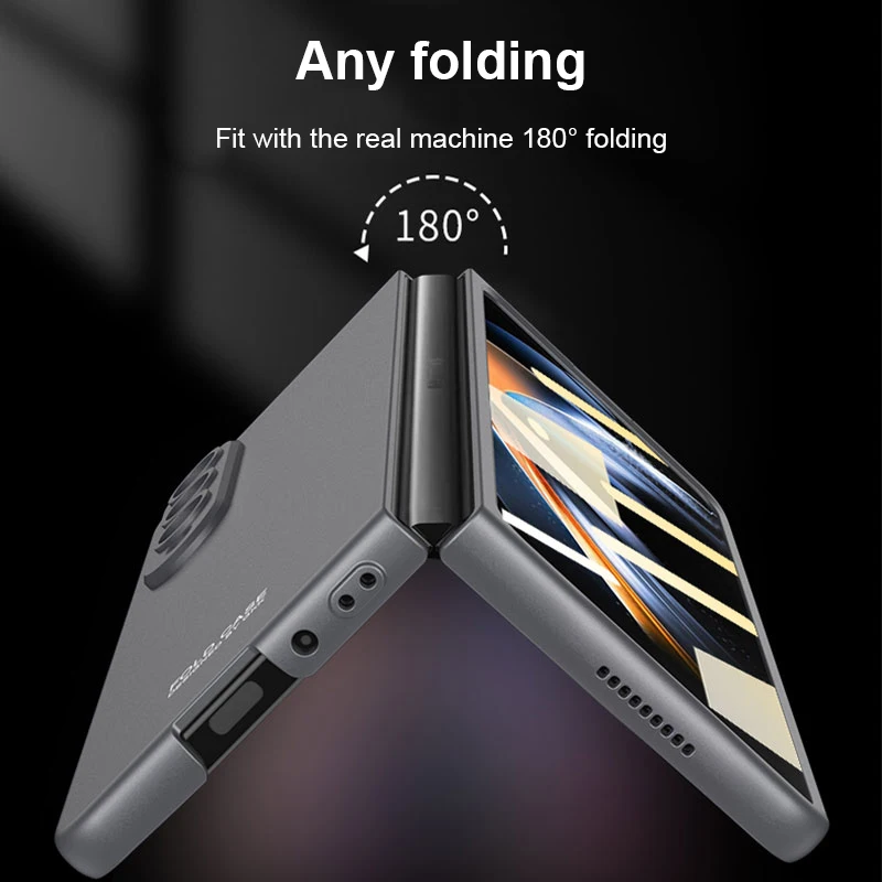 Ultra-thin Dropproof Folding Phone Case For Samsung Galaxy Z Fold 3 Fold 4 5G Fold3 Fold4 Case Cover with HD Tempered Glass Film