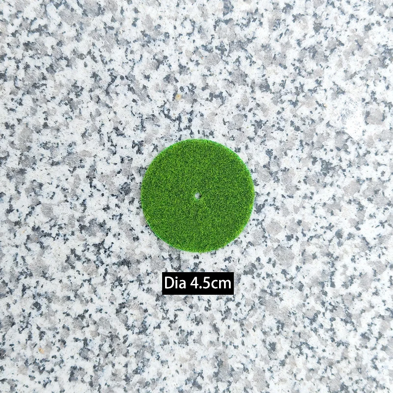 Durchmesser 2,5CM-10CM Runde Mini-Kunstrasenmatten für Mikro-Feengarten-Dekoration, Outdoor-Sandtisch-Rasen-Sets, 10 Stück – Detail 3