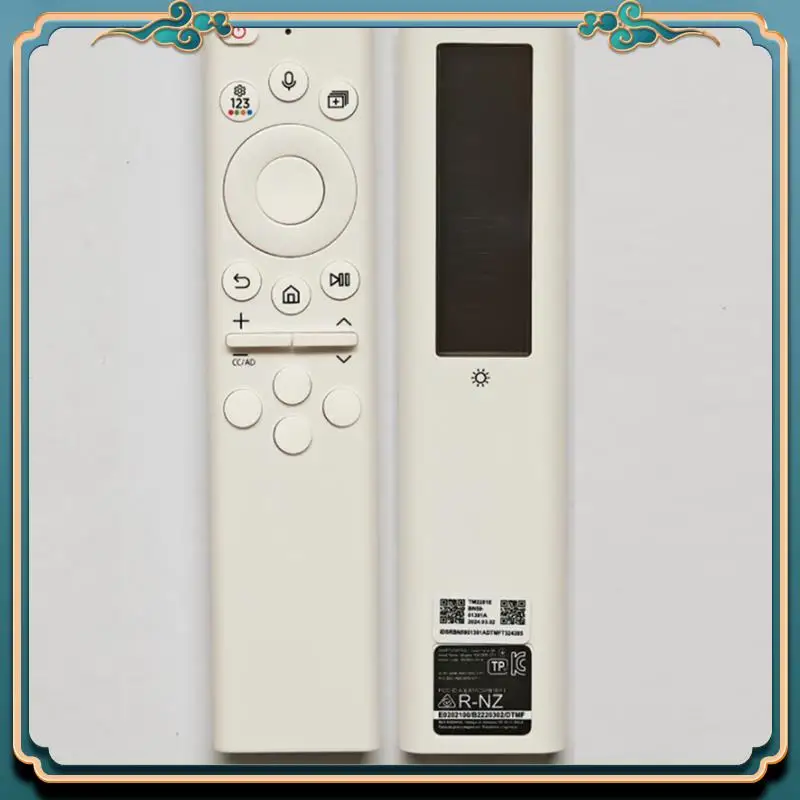 

(Новый)-BN59-01391A Голосовой пульт дистанционного управления на солнечной батарее для рамки телевизора с перезаряжаемой солнечной батареей Bluetooth, белый