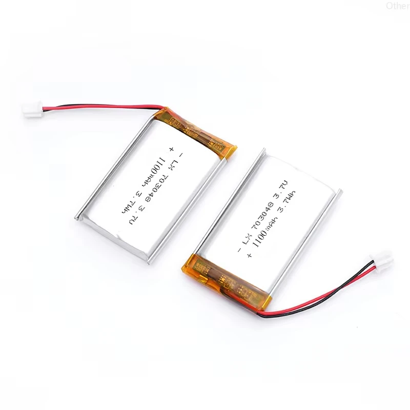 2-10 piezas 703048   Batería recargable de polímero de litio de 1100mAh y 3,7 V para instrumento de belleza, máquina de educación temprana, batería para ordenador portátil
