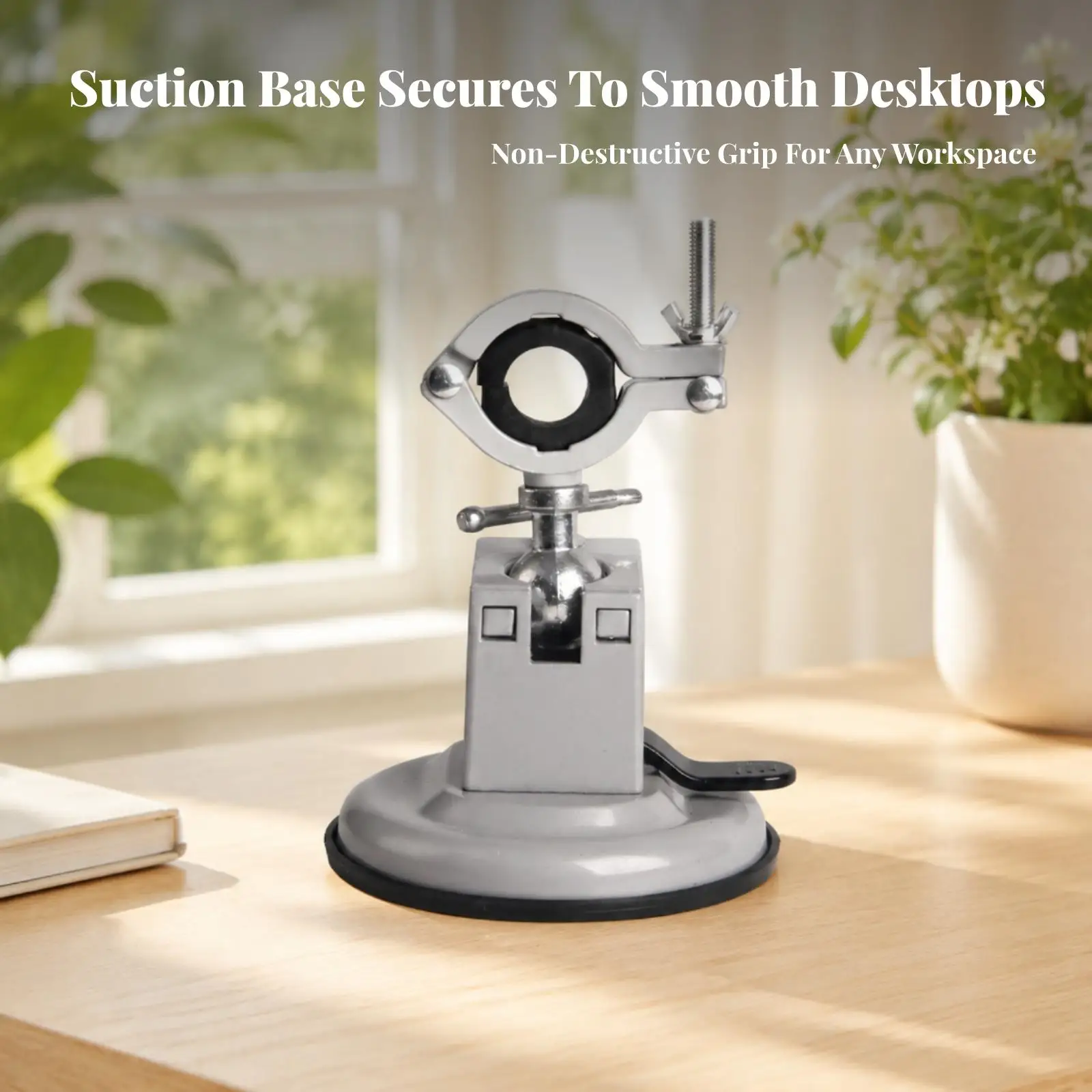 Multipurpose Suction Vise Clamp for Desktop Use with Aluminum Build and Suction Cup Base for Leatherworking and Jewelry