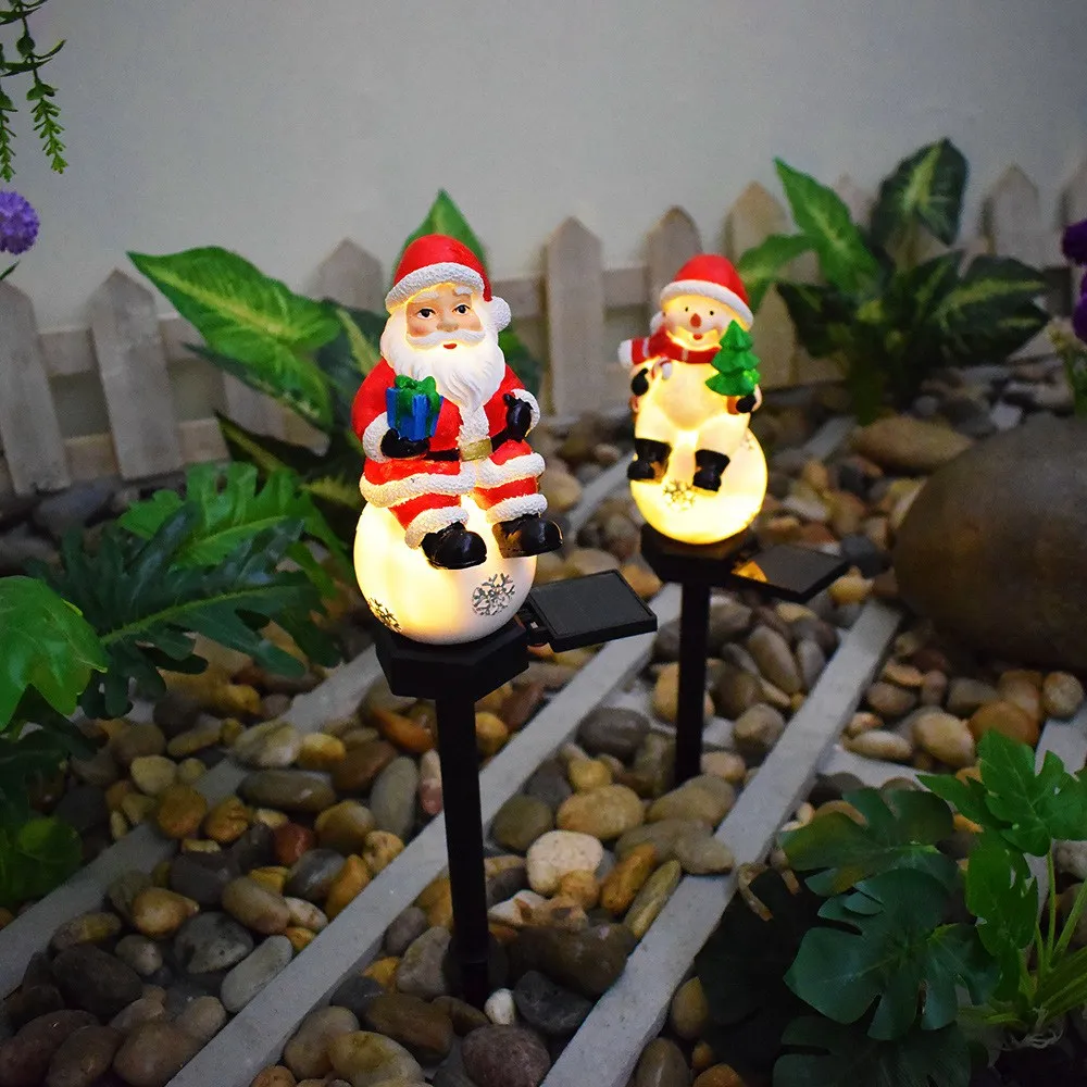 Solar lights Christmas resin snowman atmosphere decoration modern courtyard Decor Landscape garden lawn landscape plug-in lamp