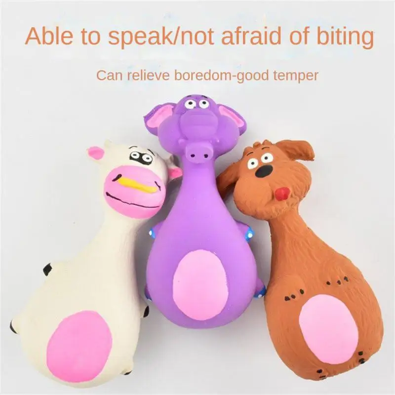 Xiaomi Latex Dog Toys Sound Squeaky Elephant Cow Animal Chew Pet Rubber Toys Small Large Dogs Bite Resistant Interactive Toy